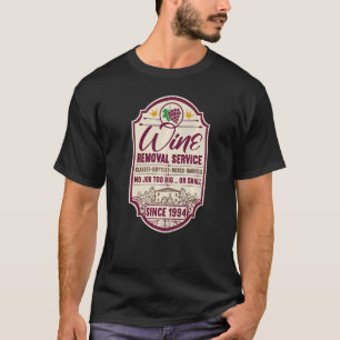 Camiseta 28.º Aniversário Eu rotulo Decanter de Vinho I Rem