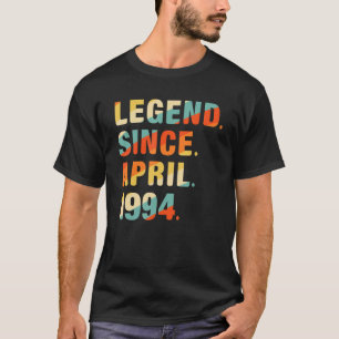 Camiseta 28. º aniversário Legenda de 28 anos desde abril d