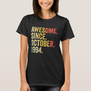 Camiseta 28 anos 28 anos Aniversário incrível desde outubro