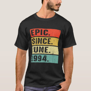 Camiseta 28 Anos de Idade Épico Desde Junho de 1994 28º Ani