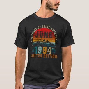 Camiseta 28 Anos de Idade Junho 1994 28º Aniversário