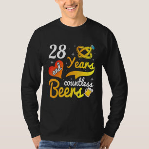 Camiseta 28 Anos Incontáveis Beers Casado Marido Wif
