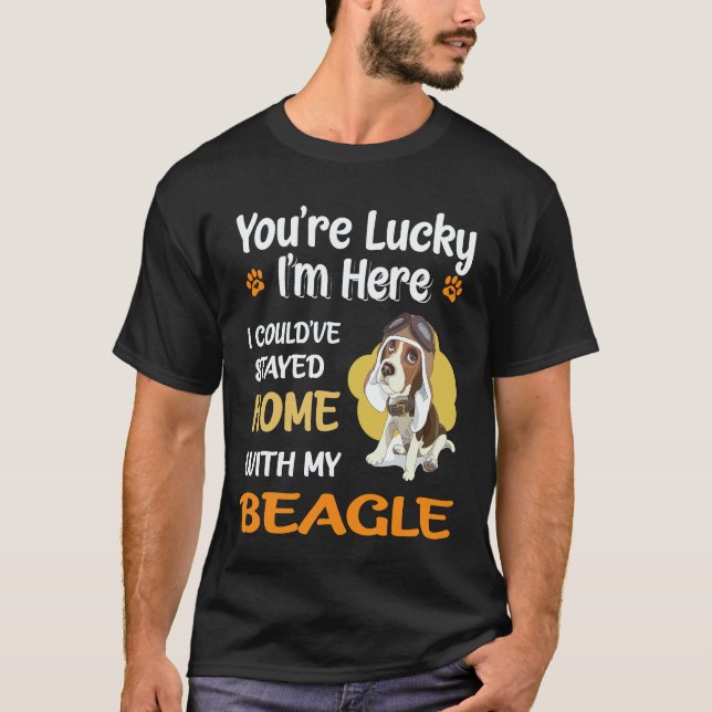 Camiseta 28 Fiquei em Casa Com Meu Beagle (Frente)