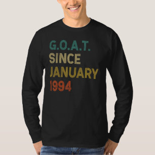 Camiseta 28.o aniversário 28 anos Caprino desde Janeiro de