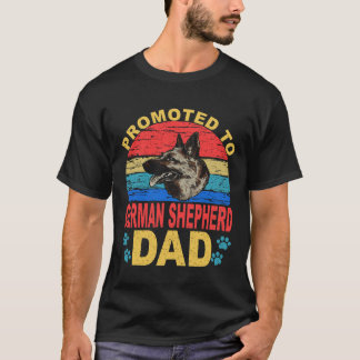 Camiseta 28 Promovido a Pai de Pastor Alemão Pastor Alemão