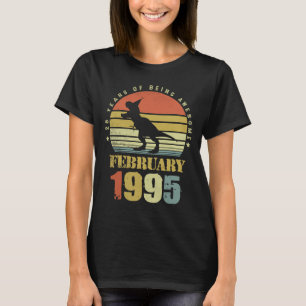 Camiseta 28 Years Old Dinosaur February Since 1995 28th Bir