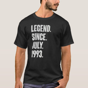 Camiseta 29 anos, 29.a legenda de aniversário desde julho d