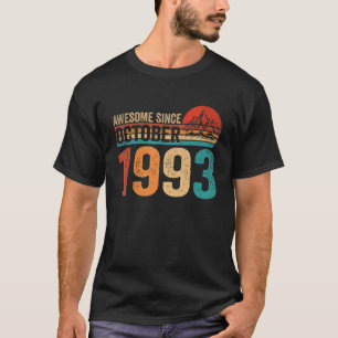 Camiseta 29 anos 29 anos Aniversário incrível desde outubro