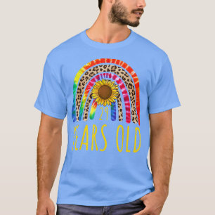 Camiseta 29 anos 29 anos Aniversário Tie Dye Sunflower Leop