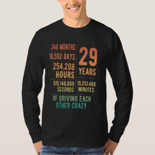 Camiseta 29 Anos Casados Engraçado 29.º Aniversário de Casa