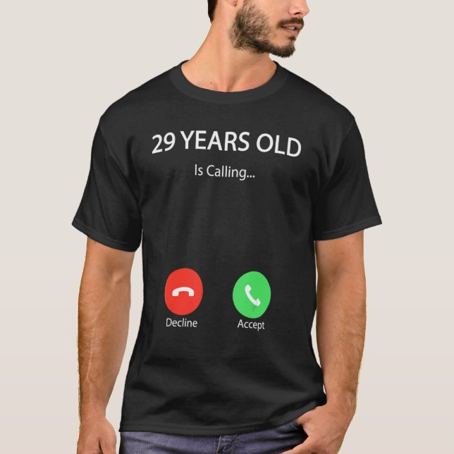 Camiseta 29 anos chama Feliz Feliz 29º Aniversário (Frente)