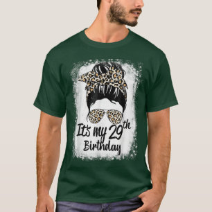 Camiseta 29 anos de idade, Misty Bun Leopard É meu 29º aniv