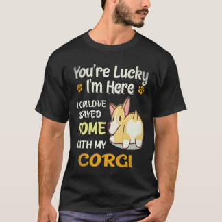 Camiseta 29 Eu poderia ter ficado em casa com Corgi
