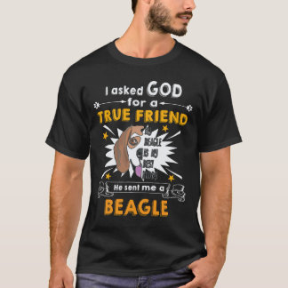 Camiseta 29 Perguntou a Deus - Amigo Verdadeiro - Um Beagle
