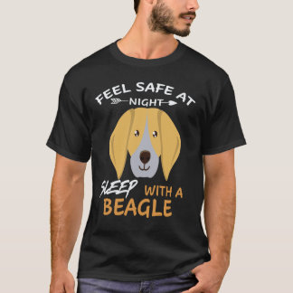 Camiseta 29 Sinta-se Seguro à Noite Dormindo Com Um Beagle