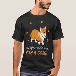 Camiseta 29 Sinta-se Seguro à Noite Durma Com Um Corgi