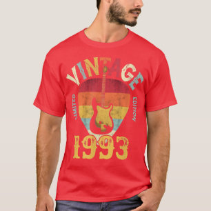 Camiseta 29 YearsOld Vintage 1993 Guitar Pick 29th Birthday
