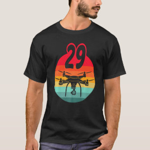 Camiseta 29th Birthday I Retro Remote Control Drones With C