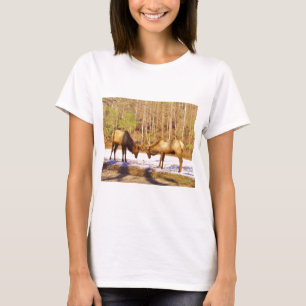 Camiseta 2~ 2 Bull Elk na neve