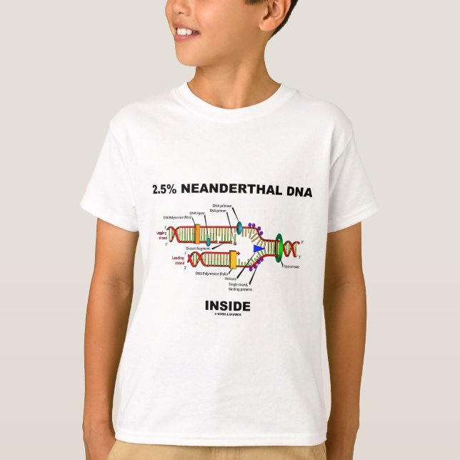 Camiseta 2,5% de Dentro de ADN Neandertal (Replicação de AD (Frente)