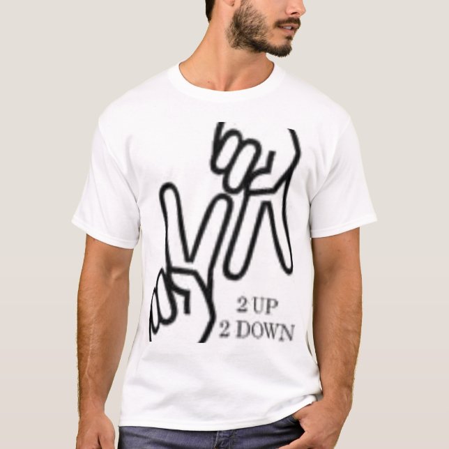 Camiseta 2 acima, 2 para baixo (Frente)
