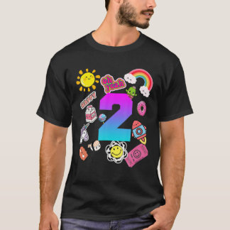 Camiseta 2. Aniversário Engraçado, Bonito, Presente De Aniv