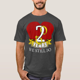 Camiseta 2 anos de aniversário de casamento