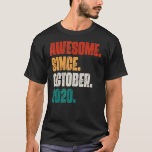 Camiseta 2 Anos De Idade Incrível Desde Outubro De 2020 seg