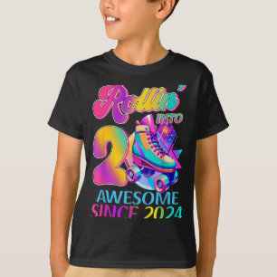 Camiseta 2 Anos Incríveis Desde Aniversário Tema de Hóquei