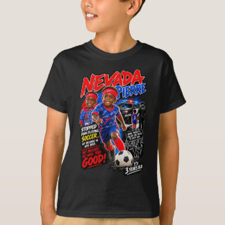 Camiseta 2 apoie Nevada Pierre jogador de futebol de 3 anos