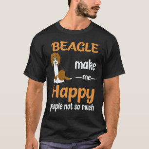 Camiseta 2 Beagle Me Fazem Feliz Pessoas Não Tanto Beagle