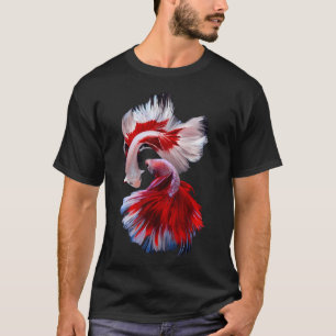 Camiseta 2 belos peixes Guppy vermelhos Guppies elegantes p