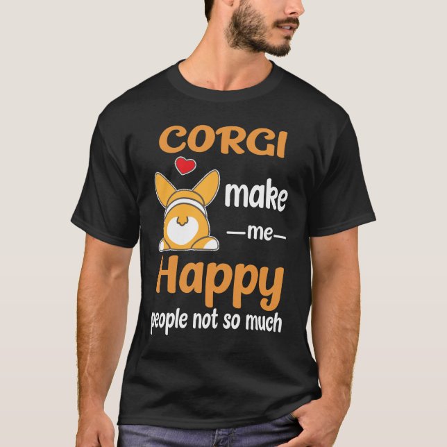 Camiseta 2 Corgi Me Fazem Feliz (Frente)
