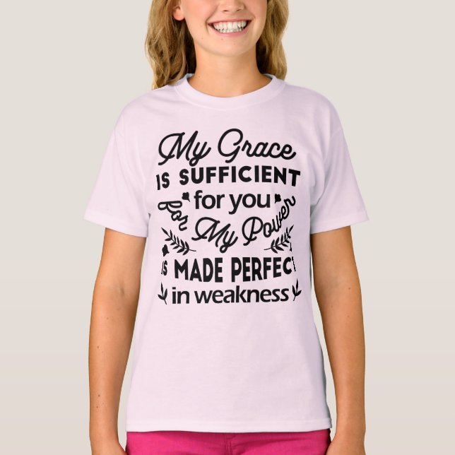 Camiseta 2 Coríntios 12:9 – Minha Graça é Suficiente Arte (Frente)