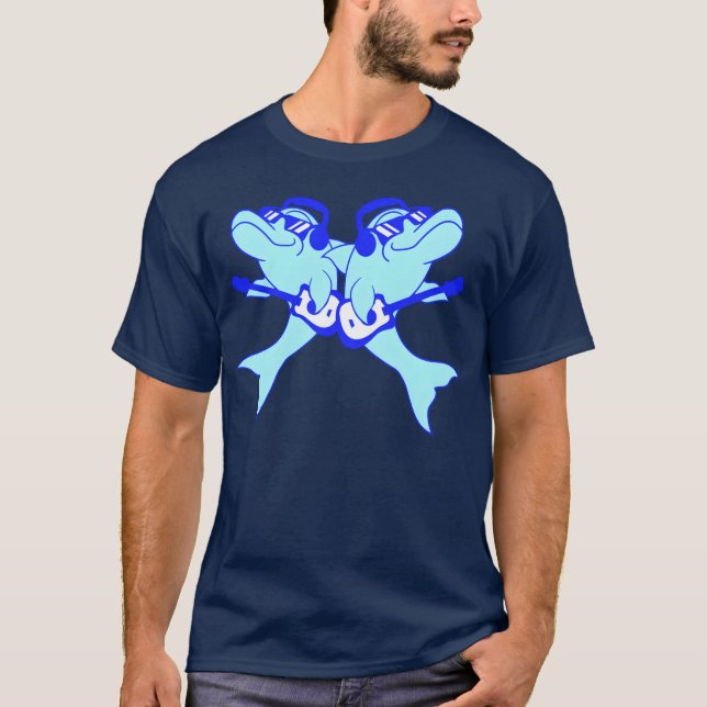 Camiseta 2 Dolphinswo Friends Playing Guitar Bandeam friend (Frente)