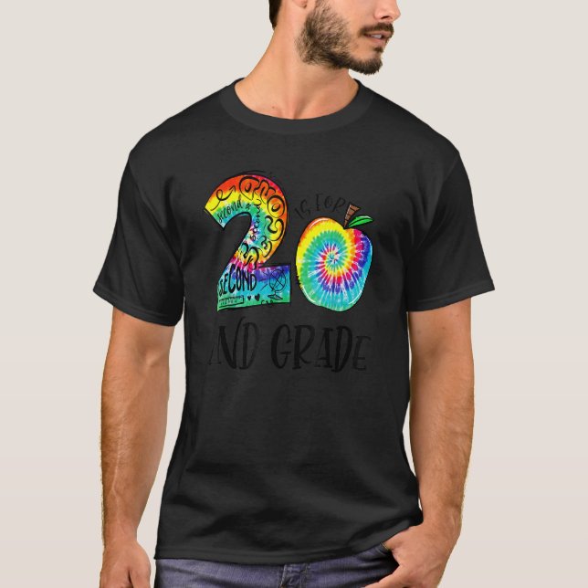 Camiseta 2 É Para segundo, Estudante Tie Dye De Volta Para (Frente)