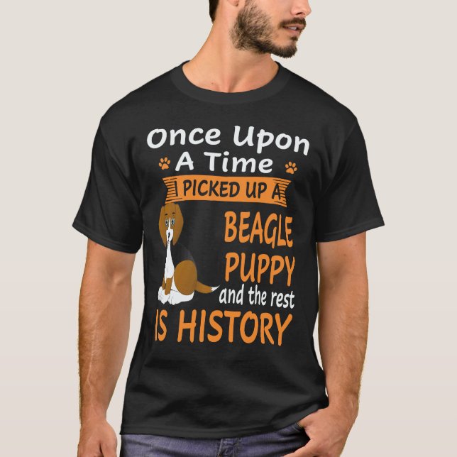 Camiseta 2 Era Uma Vez -  Cachorrinho Beagle Beagle (Frente)