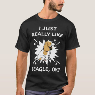 Camiseta 2 Eu Apenas Gosto Muito de Beagle