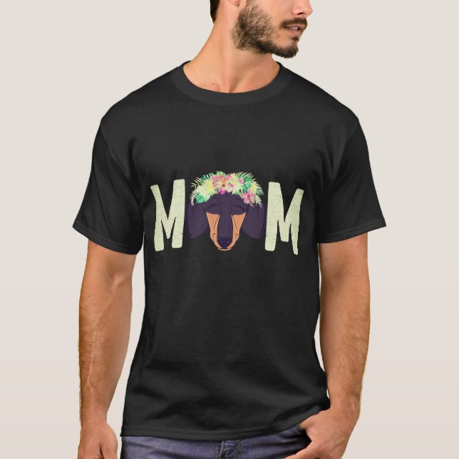 Camiseta 2 Mãe de Dachshund (Frente)