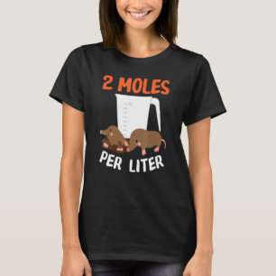 Camiseta 2 Moles por litro de Design de Química de Ciência