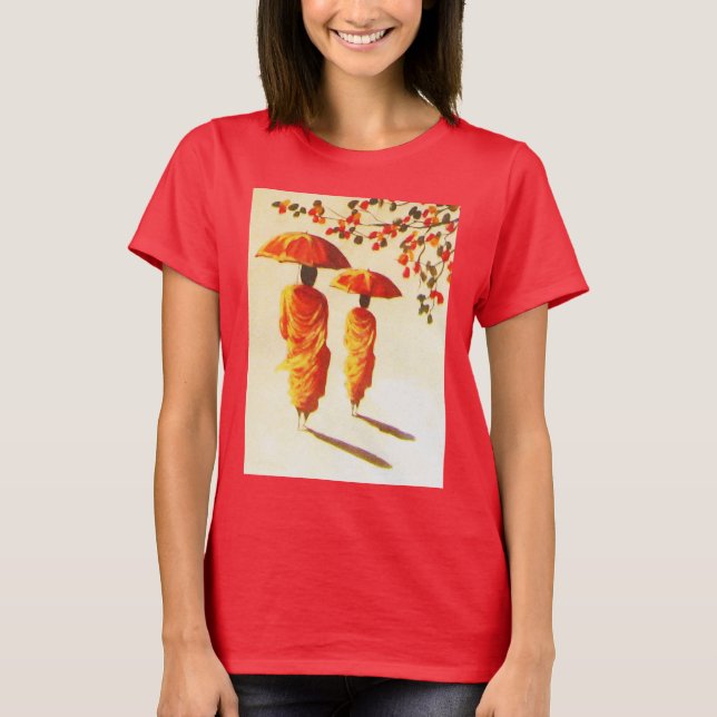Camiseta 2 monges budistas Laotian (Frente)