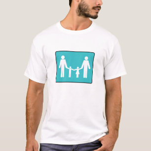Camiseta 2 pais, 1 menino, 1 menina