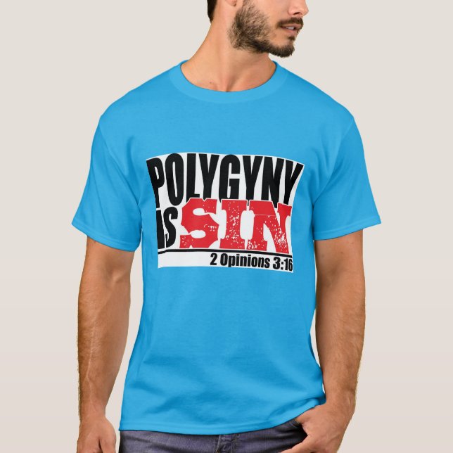 Camiseta 2 Pareceres 3:16 re Polygyny (Frente)