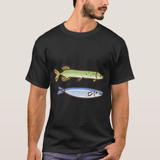 Camiseta 2 Peixes Finos (Anchova e Lúcio) (Frente)
