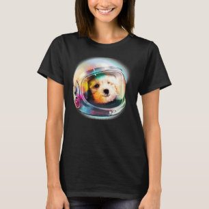 Camiseta 2 Poodle Puppy Em Astronauta Galáxia Espacial Do C