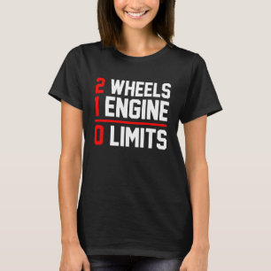 Camiseta 2 Rodas 1 Engenharia 0 Limita-Se A Motocicleta De
