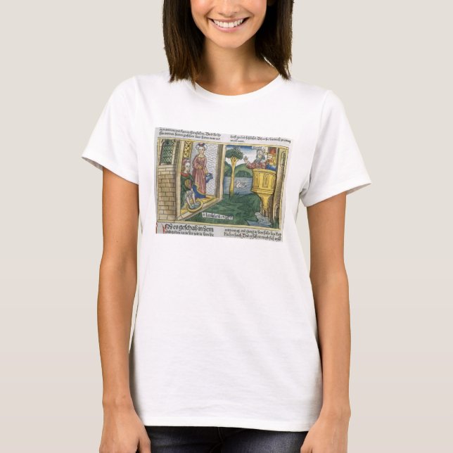 Camiseta 2 Samuel 11 1-5 David vê Banho de Bathsheba (Frente)