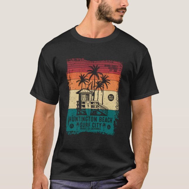 Camiseta 2 Sided Huntington Beach Surf City Surfing Style (Frente)