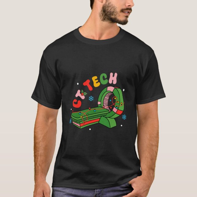 Camiseta (2 Sided) Santa's Favorite Ct Tech Christmas Techn (Frente)