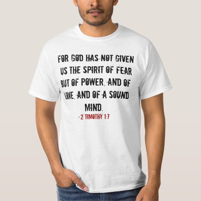 Camiseta 2 Timothy 1:7 (Frente)